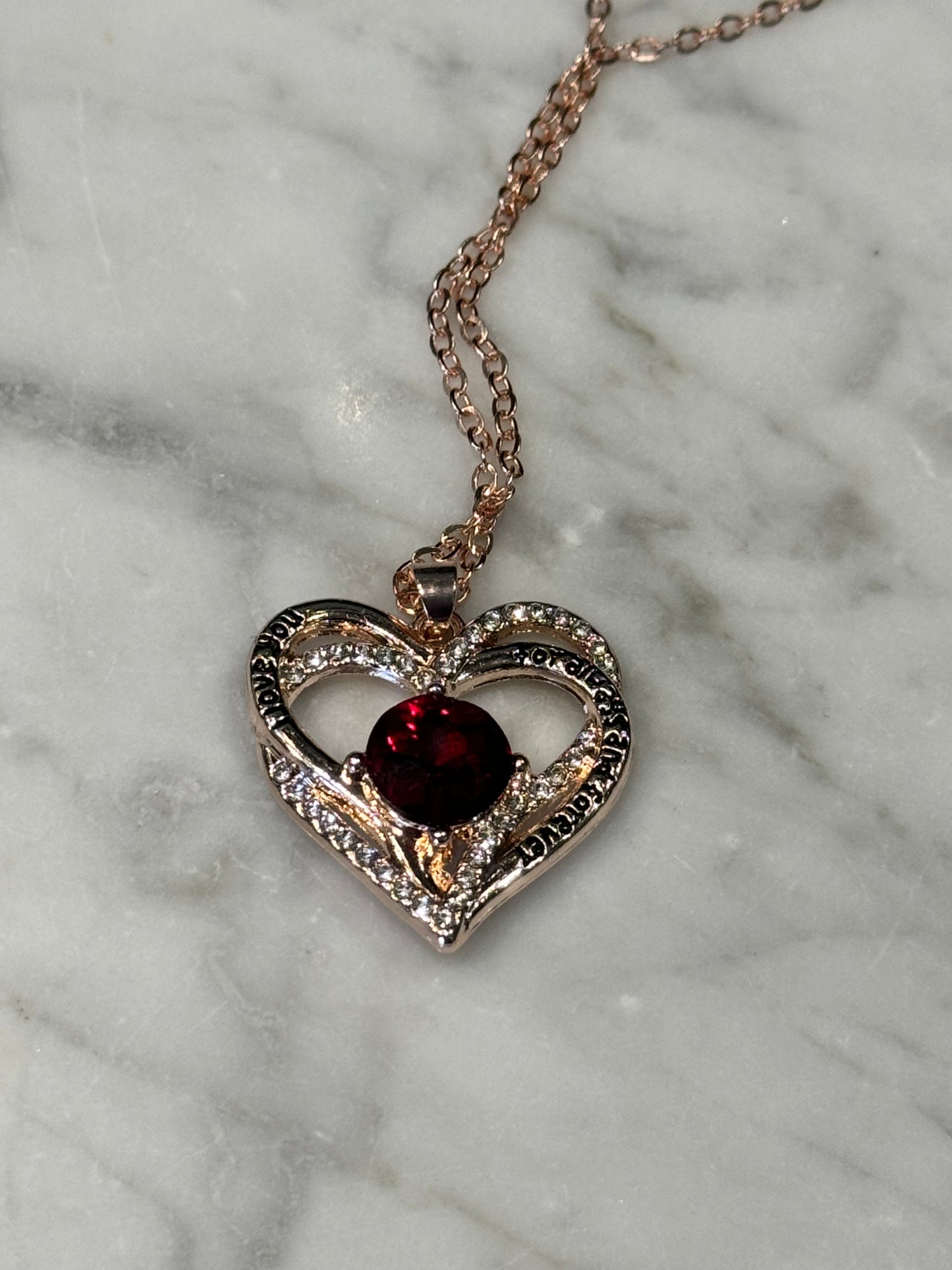 Ruby Radiance Necklace + Eternal Rose