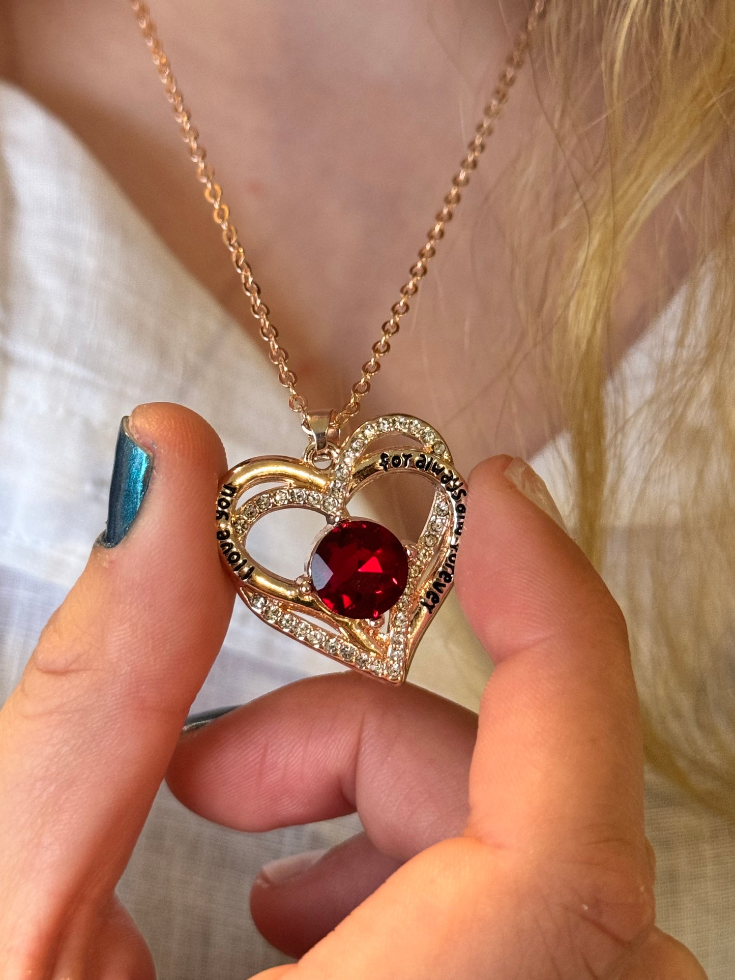 Ruby Radiance Necklace + Eternal Rose