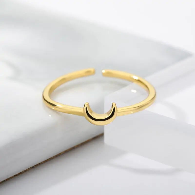 Small Crescent Aesthetic Ring